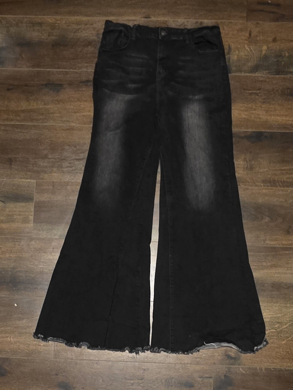 Lucky & Blessed Black Bell Bottom Jeans STRETCH 14 - Picture 3 of 4
